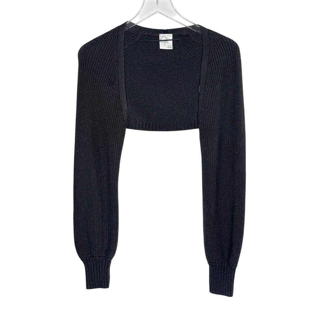 Offline by Aerie Yoga Bolero Cropped Active Sweater Top XS Black Dance Lounge